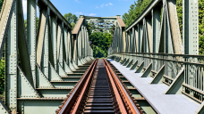 Via de Tren en un pont de ferro